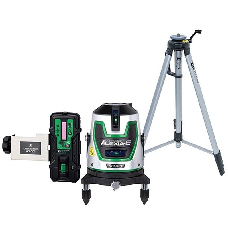 レーザーロボ LEXIA-E VIVID 51 グリーン 受光器 三脚セット 70899 173×128×128mm 1200g 直径 100mm 電子 水平 センサー モーター方式 レクシア シンワ測定 H