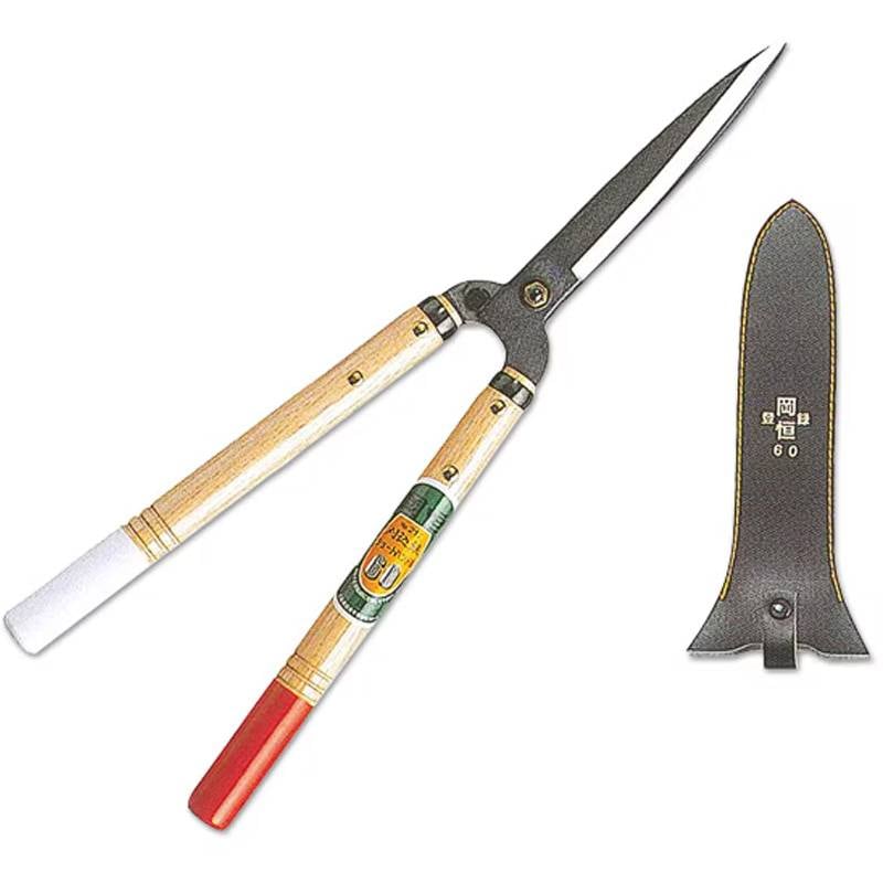 岡恒 No.217 刈込鋏 60型 ショートハンドル 全長535mm 刃長175mm 重量800g 刈込ばさみ 園芸 剪定 北S H