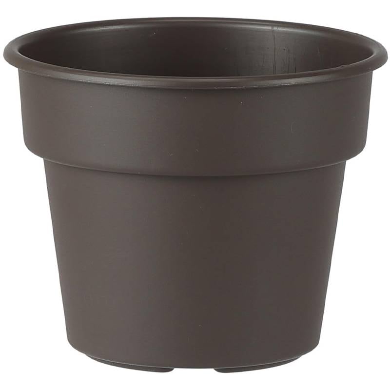 160個 シンプルポット 5号 ダークブラウン 143×115mm 土容量0.8L シンプル 植木鉢 鉢 丸型 花 植物 園芸 ガーデニング アップルウェアー タS 個人宅配送不可 D
