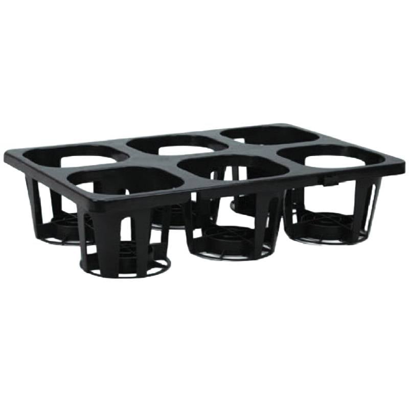 10個 システムトレー 180 黒 6穴 W55×D37×H13.5cm 18～13.5cmポット CSM180ポット HP-180 対応 日本ポリ鉢販売 タS 個人宅配送不可 D