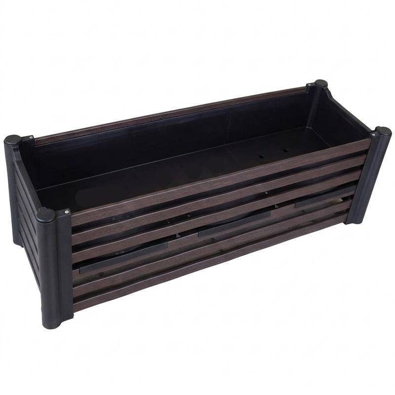 エクステリアフェンス用ボックス 幅90×奥行30×高さ30cm フェルトバッグ3枚付 オシャレ 植物 花 園芸 ガーデニング カーメン君 DAIM 第一ビニール 金T D