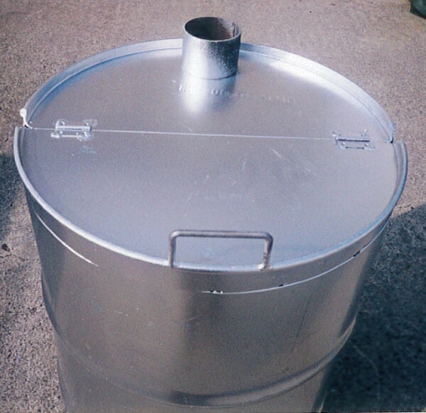 プラスワイズ本店｜塗装無 緑 ドラム缶焼却炉 煙突無 200L ドラム缶
