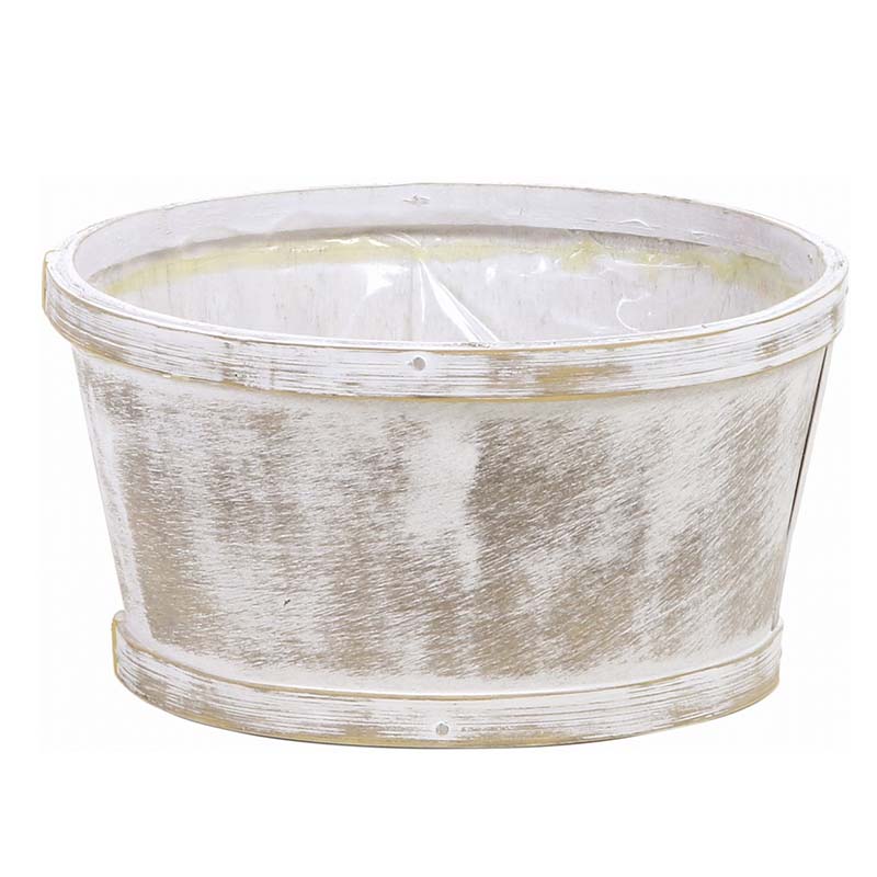 10個 アンティークウッディ 丸 手無 S 745-202W 直径15×8cm フラワーベース かご カゴ 籠 バスケット 花器 花材 松K 代引不可