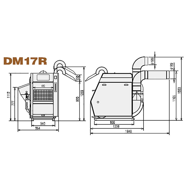 籾すり機 ハイパール DM17R-M 三相200V 4～17俵/時 大竹製作所 オータケ 籾 籾摺り機 もみすり オK 個人宅配送不可 代引不可