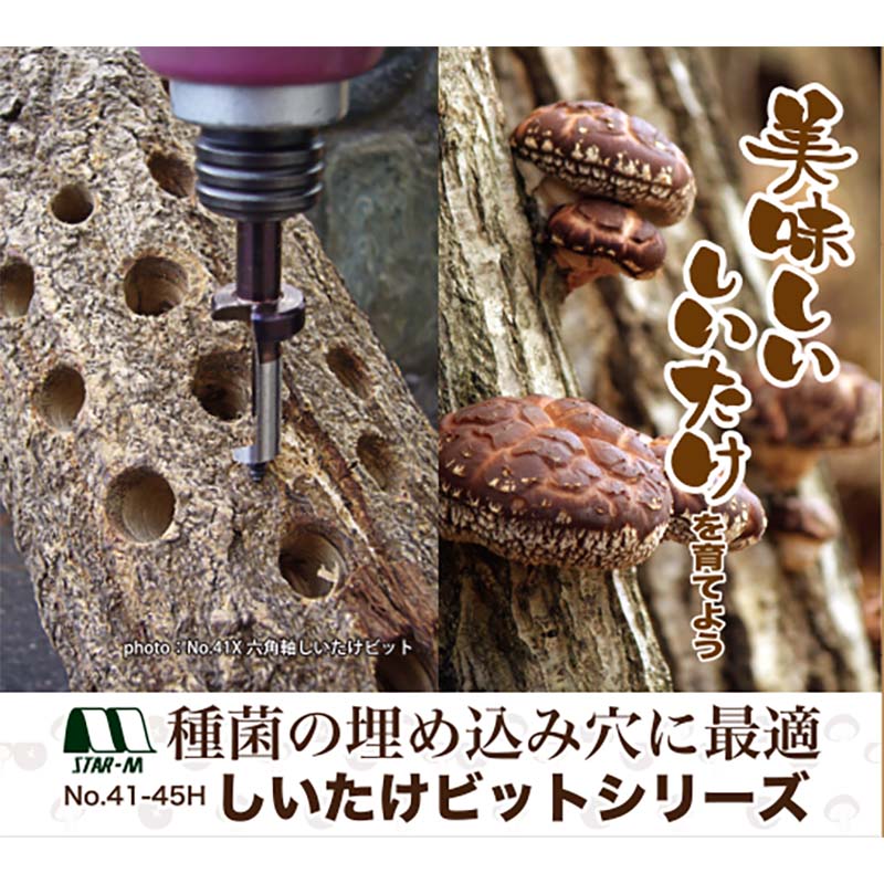 No.45 しいたけビット ラセン型 8.5mm 45-085 丸軸 椎茸 種菌 穴あけ 螺旋 ドリル スターエム 三冨D