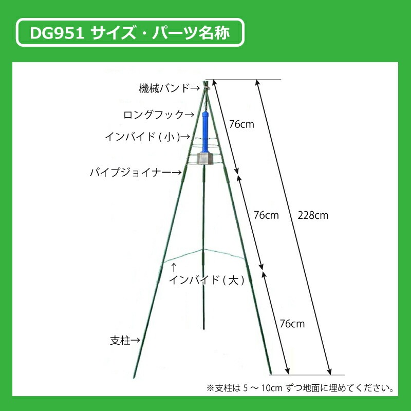 ＼ セットでお得！／ 鹿・鳥獣バリア 支柱 セット DG602TM DG951 電池付 害獣対策 害獣 被害 防獣 撃退 イノシシ クマ シカ 猪 熊 大樹トレーディング 新E DZ