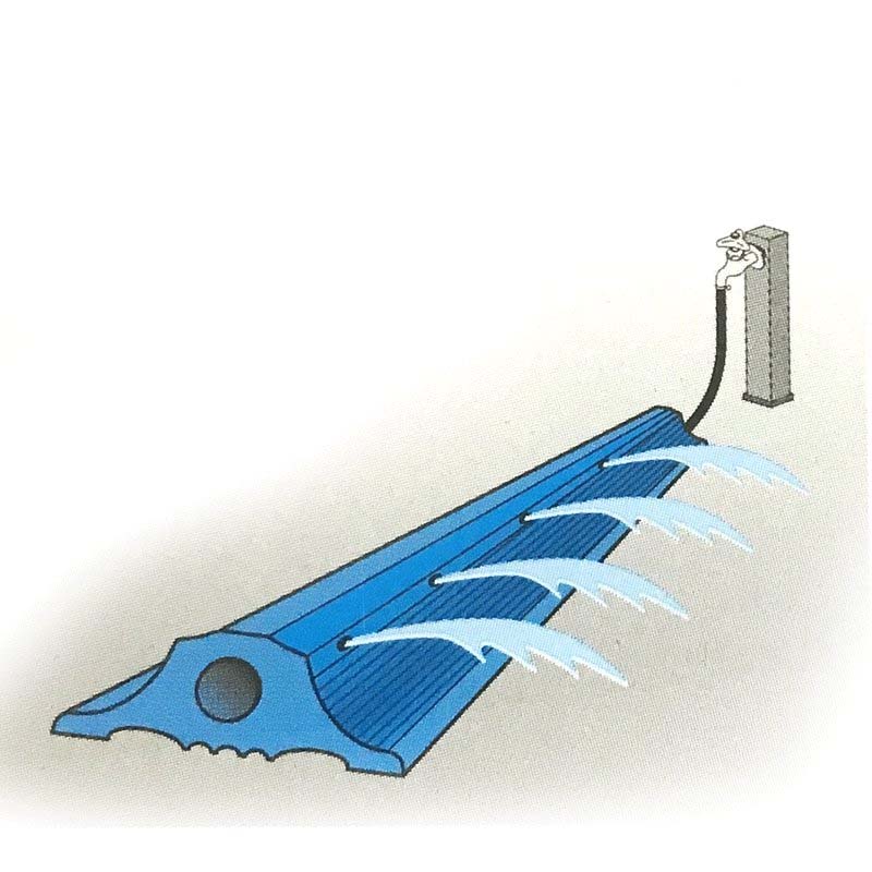 融雪 散水 ガード ホース 5m 片面穴 ホース継手・ストップキャップ付き 日之出化成 金TD