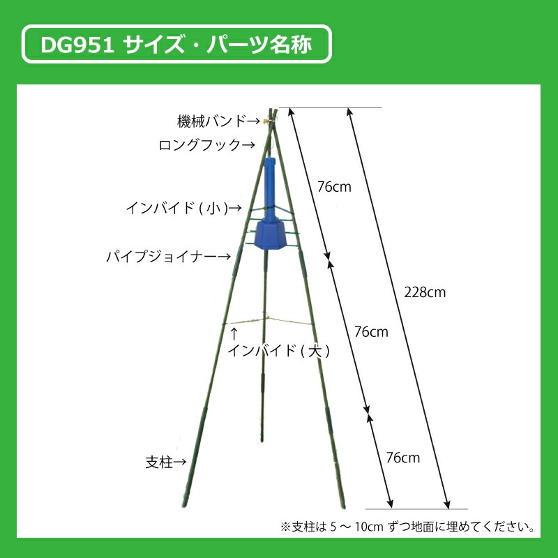 ＼ セットでお得！ ／ イノシシびっくり・支柱 セット DG505 DG951 電池付 イノシシ対策 被害 撃退 イノシシ クマ タヌキ 猪よけ 猪 大樹トレーディング 新E DZ