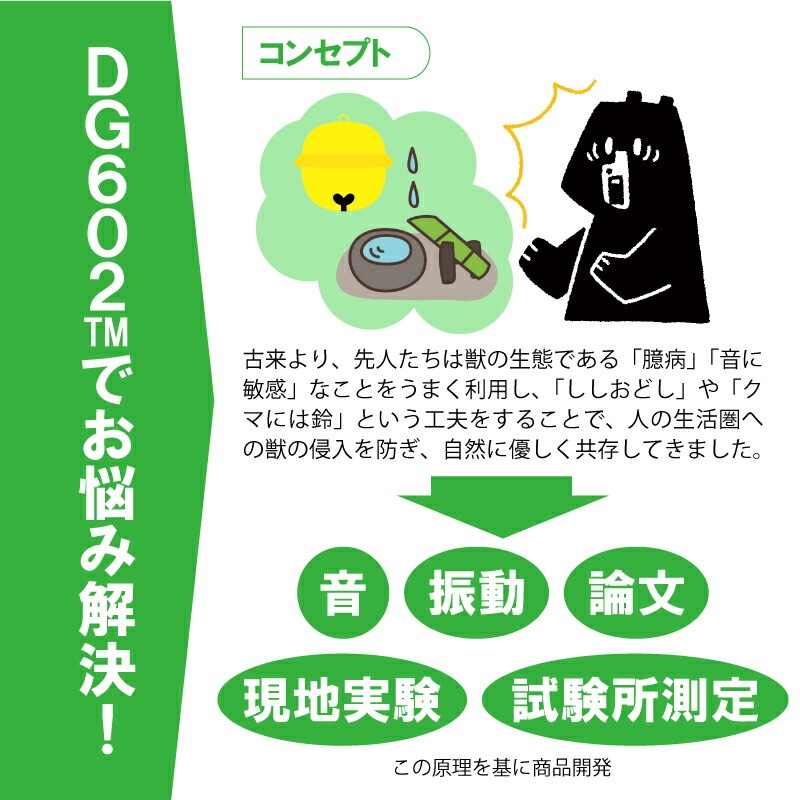 鹿・鳥獣バリア DG602TM 電池付 鹿 猪 熊 鳥 カモシカ イノシシ ツキノワグマ カラス 対策 撃退 農業 農作物 畑 被害 害獣 獣害防止 大樹トレーディング 新E DZ