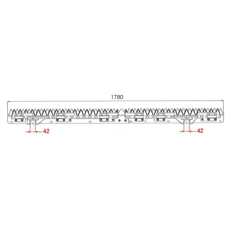 nashim コンバイン刈刃 Y ヤンマー 8174 LR分離5条 YH-570 YH-590 ナシモト オK 代引不可