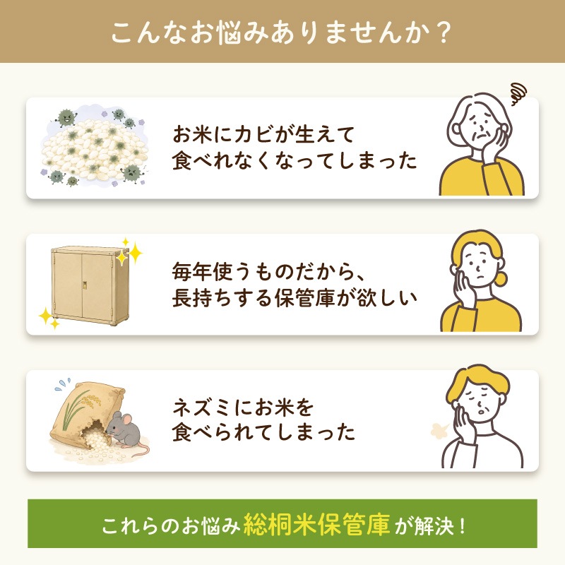 総桐米保管庫 6俵用 30kg入袋で12袋 KN-06 風穴通気孔付 組立式 川辺製作所 防湿 防カビ ネズミ等 害獣対策 保管 保存 KN06 北海道不可 代引不可