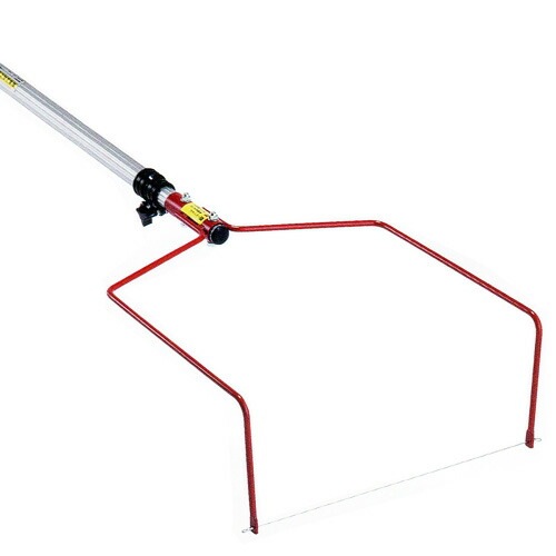 4.8m 雪ズバッ L字ワイヤー 式 雪庇落とし SO-1012 アルミパイプ伸縮ロック式 雪落とし 雪下ろし フTD