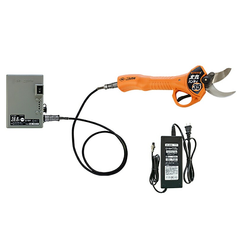 太丸ハンディ35用 リチウムイオンバッテリ28.8V/2.1Ah バッテリーのみ 充電式剪定鋏 N-938-3 ニシガキ工業 切断直径35mm 電動 果樹 高枝 樹木 剪定 三冨D