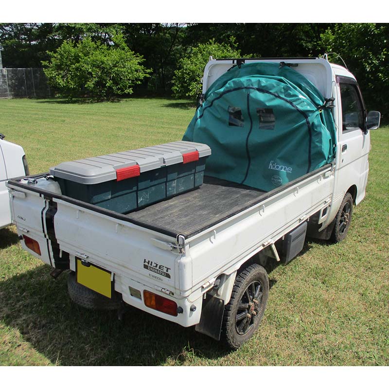 ケードーム グレー 軽トラック用幌 Kドーム Kdome アウトドア トラックテント 荷物運搬 農業 災害 避難所 地震 天災 会社 地域 防災 ナショナルマリン 代引不可