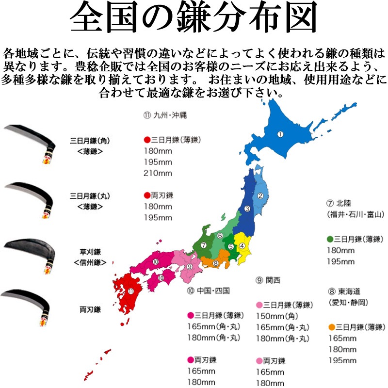 豊稔光山作 安来青紙片刃薄鎌 700柄 HT-0106 刃長 210mm 柄長 700mm 豊稔企販 あぜ 草刈り 除草 刃研ぎ 簡単