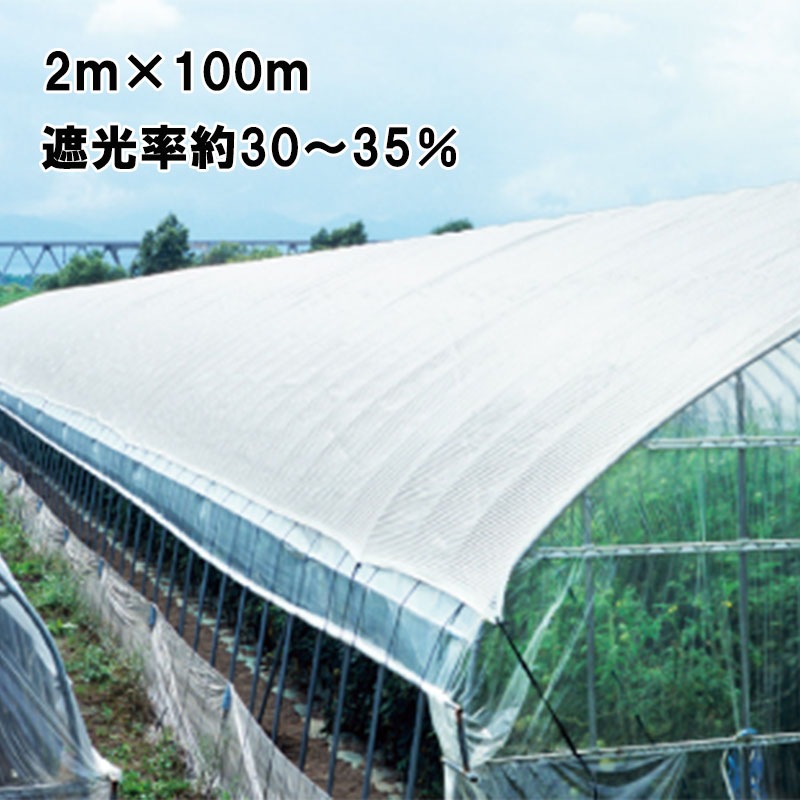 2m×100m 白 遮光率30～35％ タキイホワイトTW 遮光ネット TW30 寒冷紗 タキイ種苗 代引不可
