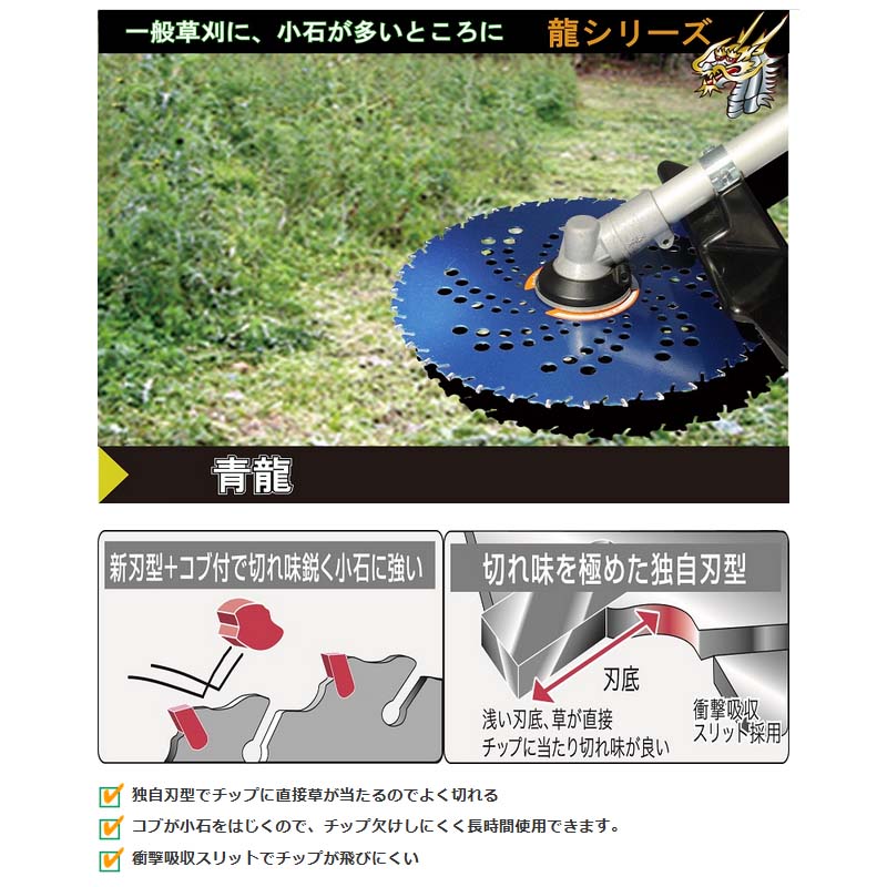 25枚 刈払機用 チップソー 青龍 あおいりゅう 230mm×36P 0031 三陽金属 三冨D