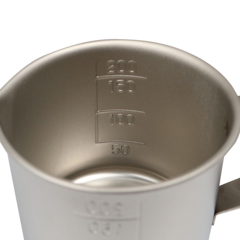 チタン 計量カップ ビーカー 口付 手付 TN-632H 200cc スギコ 軽量 耐食性 食品 薬品 計量 スギコ産業 代引不可
