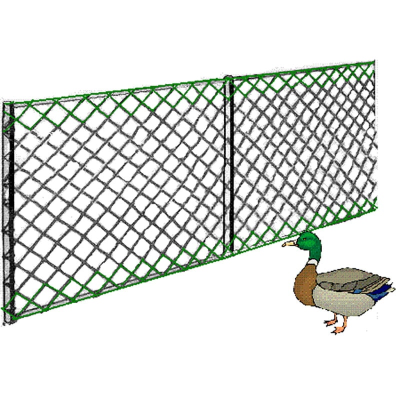 7本 鴨避けネット サイド張り用 2m×54m 40mm 目合 3000デニール 黒 防鳥ネット 小商 北海道不可 代引不可