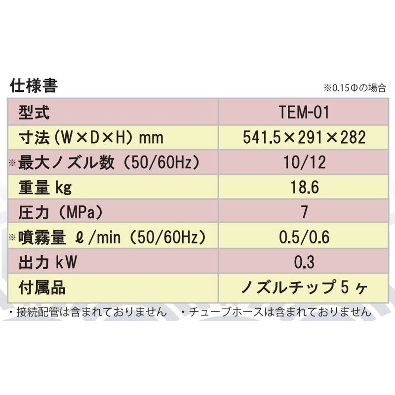 細霧冷扇機 細霧システム TEM-01 有光工業 農業機械 機器 器具 小型 本格 細霧 エコ 熱中症 対策 会場 工場 クールダウン 代引不可
