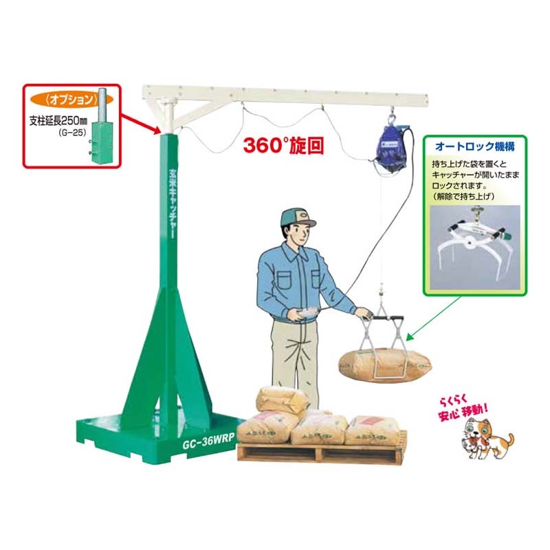 プラスワイズ本店｜玄米キャッチャー GC-36WRP 069684 米袋積上げ機 