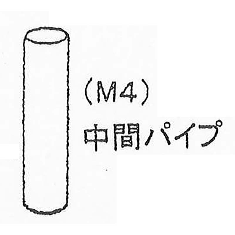 M4 中パイプ 緑 長さ調節用 まくぞーくん用部品 山啓産業 代引不可