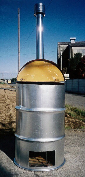 塗装有 シルバー ドラム缶焼却炉 煙突付 200L ドラム缶 焼却炉 小型 家庭用 農家 木材 木くず 紙くず 落ち葉 枝 ゴミ 家庭ごみ 焼却 受注生産品 ミY 代引不可