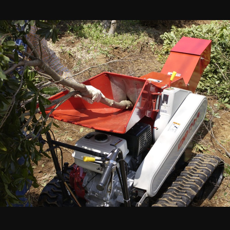 緑地管理用マルチパワーカッター P-1100S 新興和産業 粉砕機 手押し式 直径70mm対応 シリンダー式 樹木枝葉 刈草 竹 山草 つる オK 個人宅配送不可 代引不可