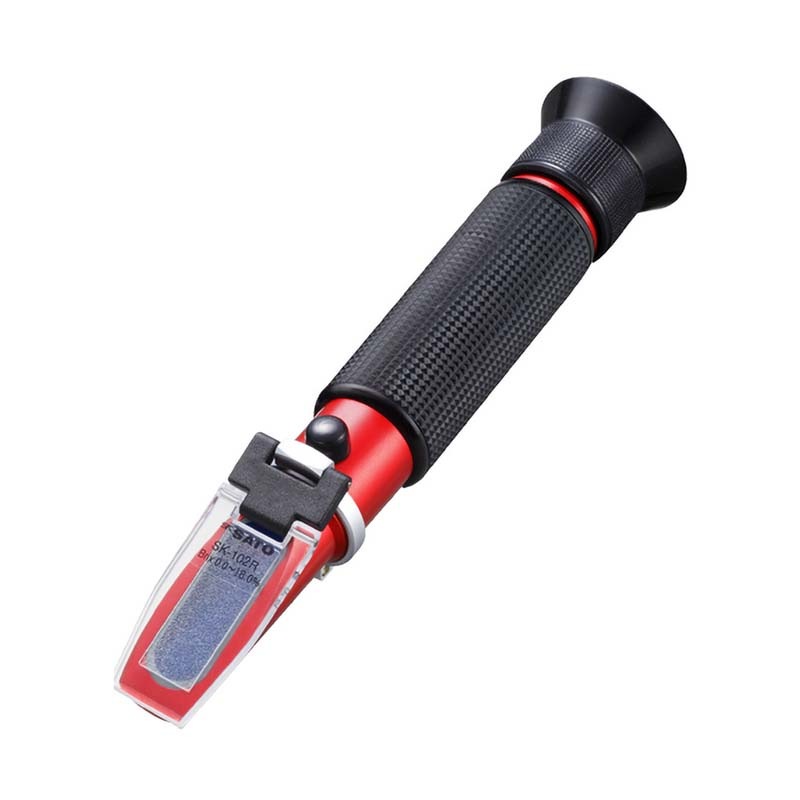 手持屈折計 SK-102R 0182-00 Brix 0.0～18.0% 糖度 濃度 計測 測定 佐藤計量器製作所 宇N 代引不可