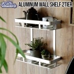 ȥ ߥ˥ 륷 2 DULTON Aluminum wall shelf 2tier [H19-0025]