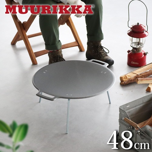 鉄板 ムーリッカ グリドルパン 58cm MUURIKKA Griddle Pan グリドル アウトドア プレート 丸型鉄板 フライパン 鉄鍋 焚火台 キャンプ バーベキュー BBQ ガスコンロ 炭火 直火 焚火 焚き火 持ち運び簡単 2WAY アウトドア用フライパン【12時迄のご注文は当日発送★送料無料】 ムーリッカ グリドルパン MUURIKKA Griddle Pan 48cm | 新着 | plywood