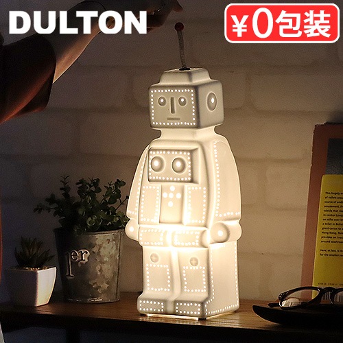����ȥ� �ݡ������ �饤�� [ ���ܥå� / �ޥåȥۥ磻�� ] DULTON Porcelain light ROBOT