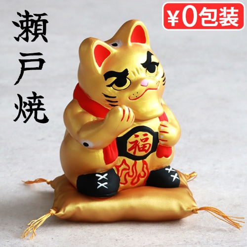 来いや猫 瀬戸焼 The Japanese Lucky Cat 金 | インテリア雑貨