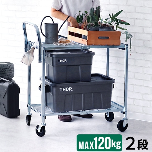 �ڥ᡼����ľ���ʡۥǥ��ơ��� �᥿��ե�����ǥ��� ������ DETAIL Metal Folding Cart [ 2 Tier ]
