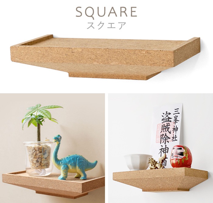 ޥ֥ 륯   饦 /  amabro CORK WALL SHELF Round / Square