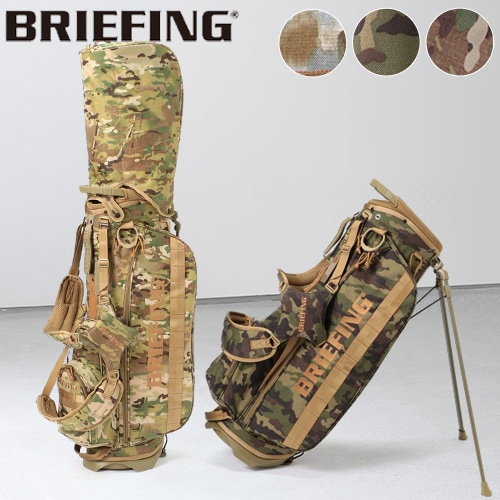 BRIEFING キャディバッグ ブラック迷彩 BRIEFING 迷彩柄 ゴルフバッグ
