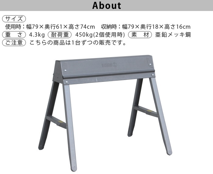 ���֥� �᥿�� �ե���ǥ��� �����ۡ��� EBCO Metal Folding Sawhorse