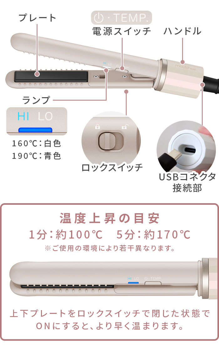 ��å��إ� ��������å��� ��Х���إ��������� [MHS-1343] mods hair STYLISH MOBILE HAIR IRON