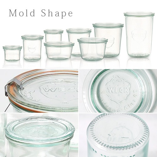 �����å� ���饹����˥����� �ߥ� �⡼��ɥ������� WE-761/120ml WECK MINI MOLD SHAPE ���Ρܥե�