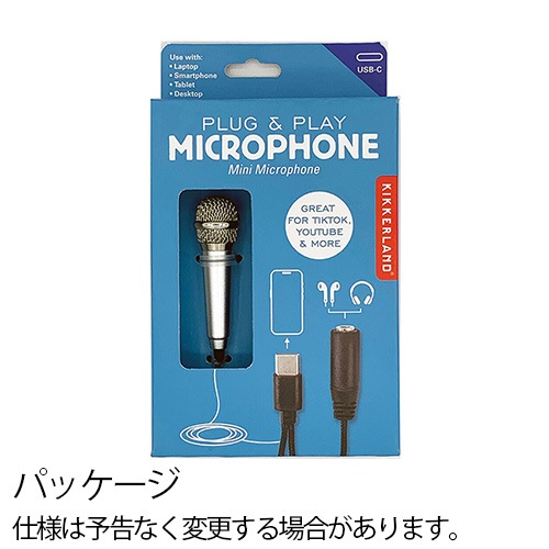 ���å������� �ץ饰����ɥץ쥤�ޥ������ե��� KIKKERLAND plug & Play Microphone