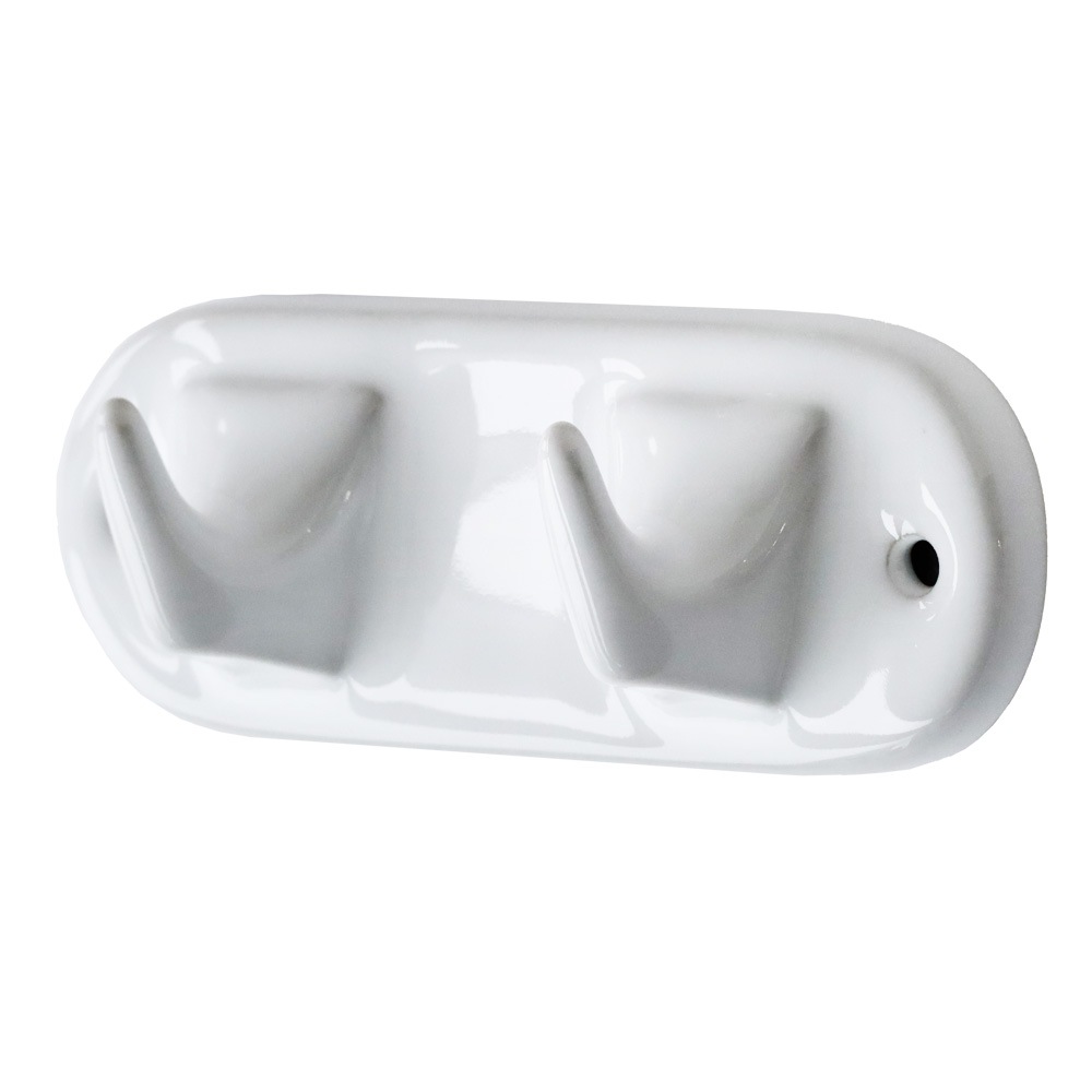 ����ȥ� �ݡ������ 2 �ץ��� �եå� DULTON PORCELAIN 2 PRONG HOOK