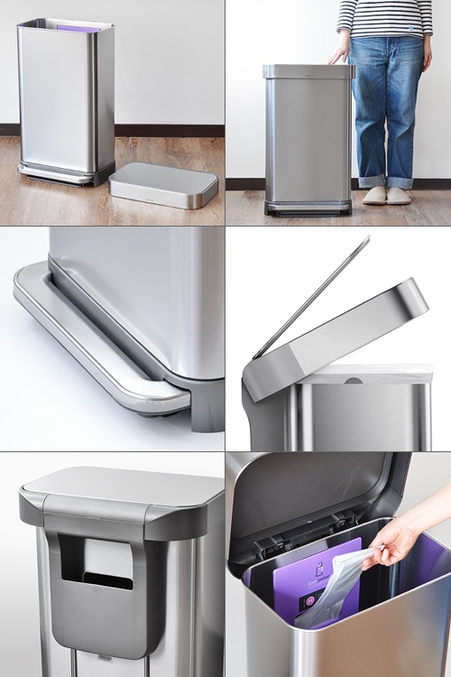 Ź ץҥ塼ޥ 쥯󥮥顼ƥåץ simplehuman rectangular step can [45L] [CW2024/С]