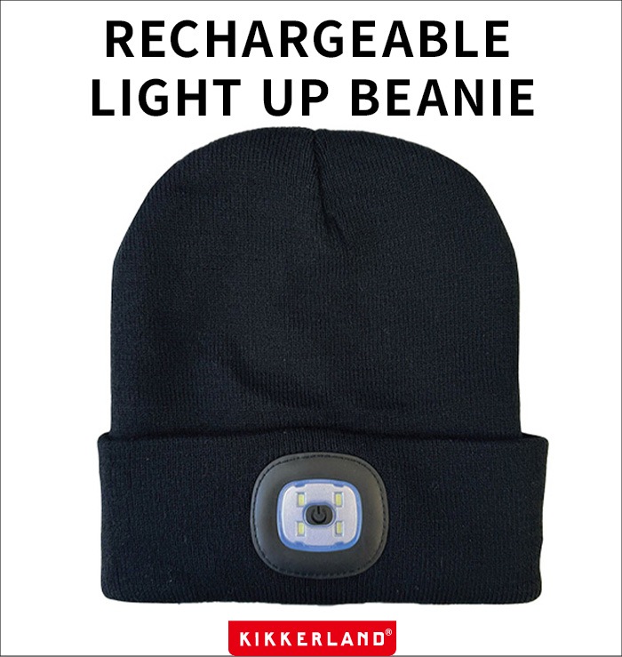 KIKKERLAND RECHARGEABLE LIGHT UP BEANIE KFL68