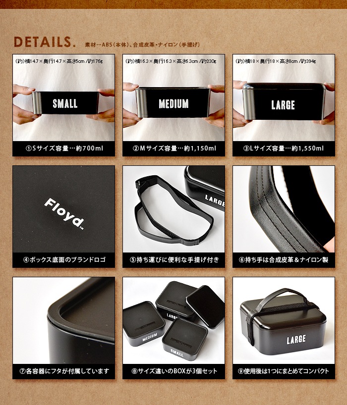 Floyd ��٥�ɥ����å��֥�ܥå��� Labeled Stackable Box ������[ 3������SET ]