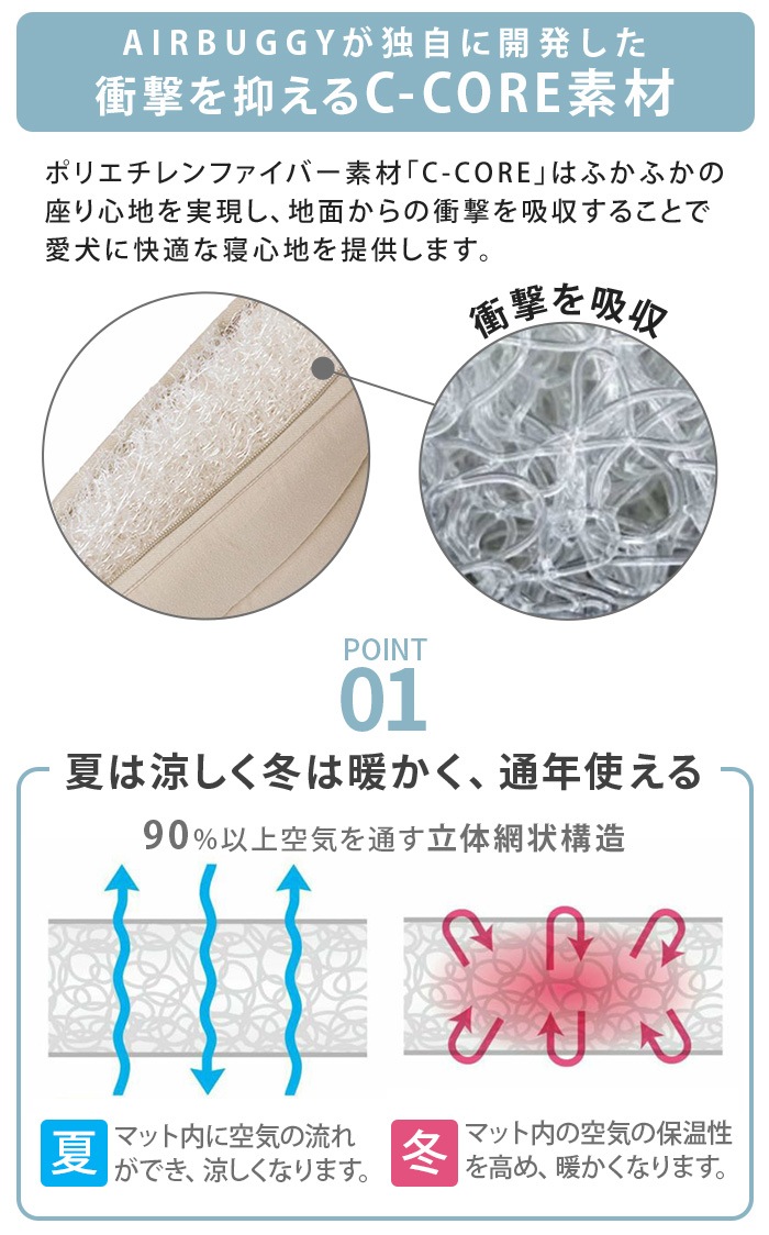  Х ޥå 顼 [DOME2 M][DOME3 顼] AIRBUGGY C-CORE MAT LARGE