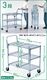 �ڥ᡼����ľ���ʡۥǥ��ơ��� �᥿�� �ե�����ǥ��� ������ DETAIL Metal Folding Cart [ 3 Tier + �Х����åȥ��å�]