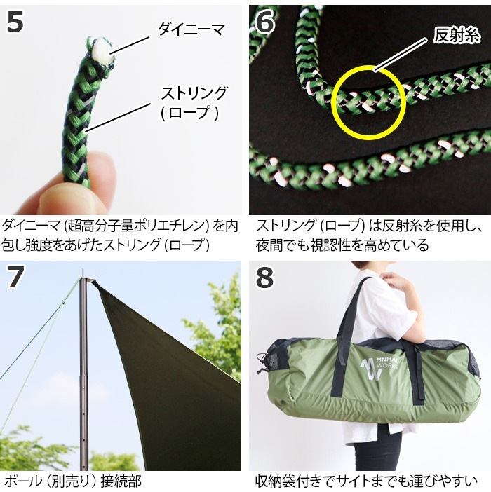 ߥ˥ޥ ֥롼ۡإ MINIMAL WORKS BLUEHOLE HEXA TARP