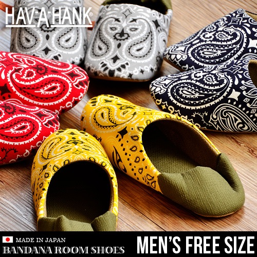ハバハンク バンダナ ルームシューズ Bandana Room Shoes Men S Free 新着 Plywood プライウッド