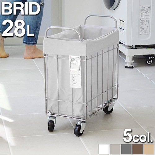 BRID FOLDING LAUNDRY SQUARE BASKET WITH CASTER [28L ���㥹�����դ�]