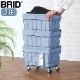 BRID DENIM STACKING BASKET 3 with CASTER / WASHABLE COVER